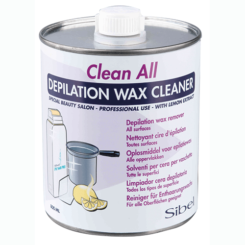 WAX CLEANER Oplosmiddel voor epilatiewas - reinigt en verwijdert alle wasresten van alle types oppervlakken.