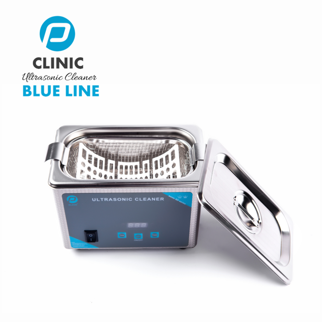 PClinic Blue Line Ultrasoon Reiniger 0.8 LTR gebruiken met de Podisonic , pedicure manicure ontsmetting en reiniging voor alle materialen sint-niklaas