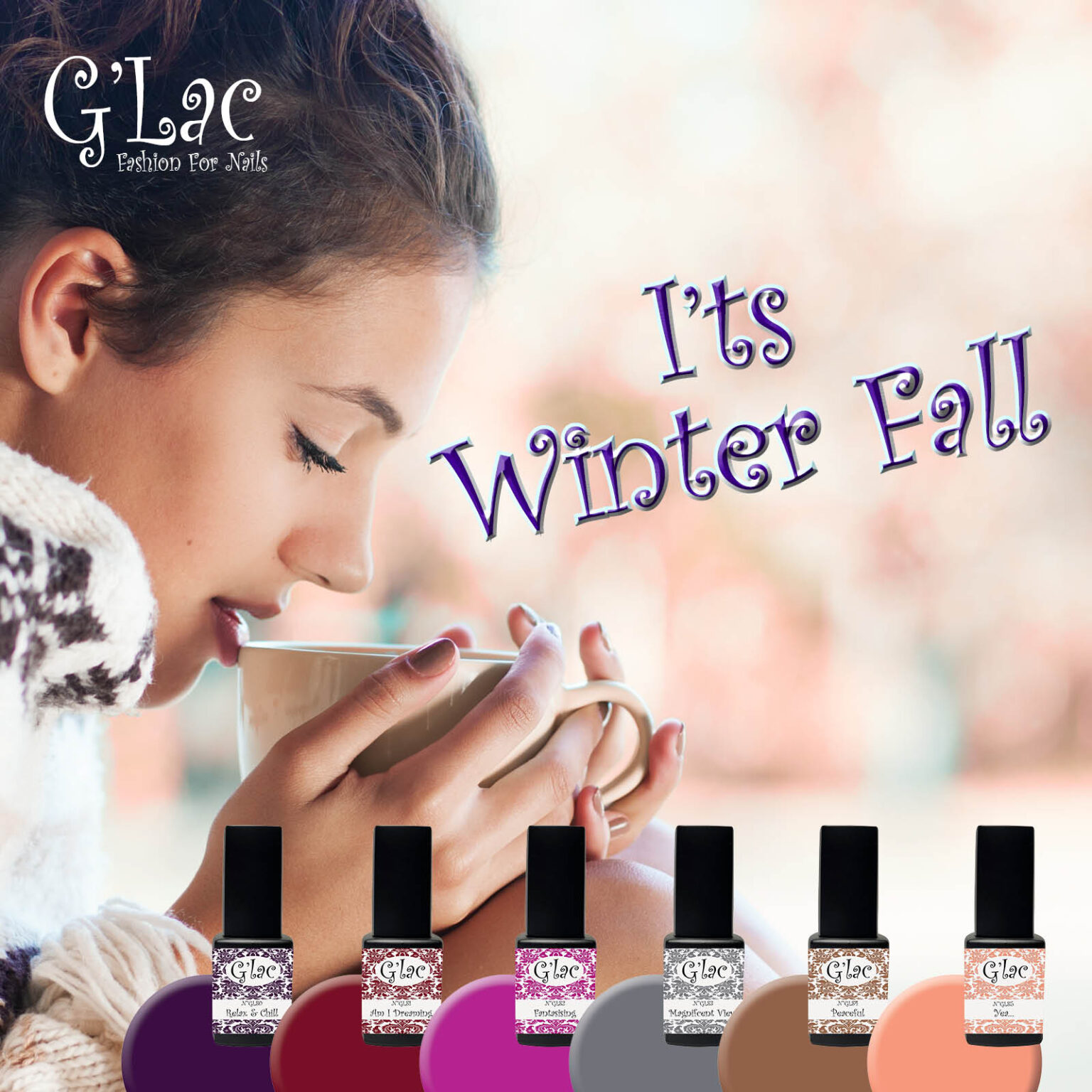 I'ts Winter Fall- 6 Pack Deal Gellak gellaknagels nagelproduckten G'lac vloeit mooi uit waardoor vijlen tot een minimum beperkt wordt, gellaknagels.