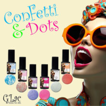 Confetti & Dots - 6 Pack Deal Gellak gellaknagels nagelproduckten G'lac vloeit mooi uit waardoor vijlen tot een minimum beperkt wordt, gellaknagels.