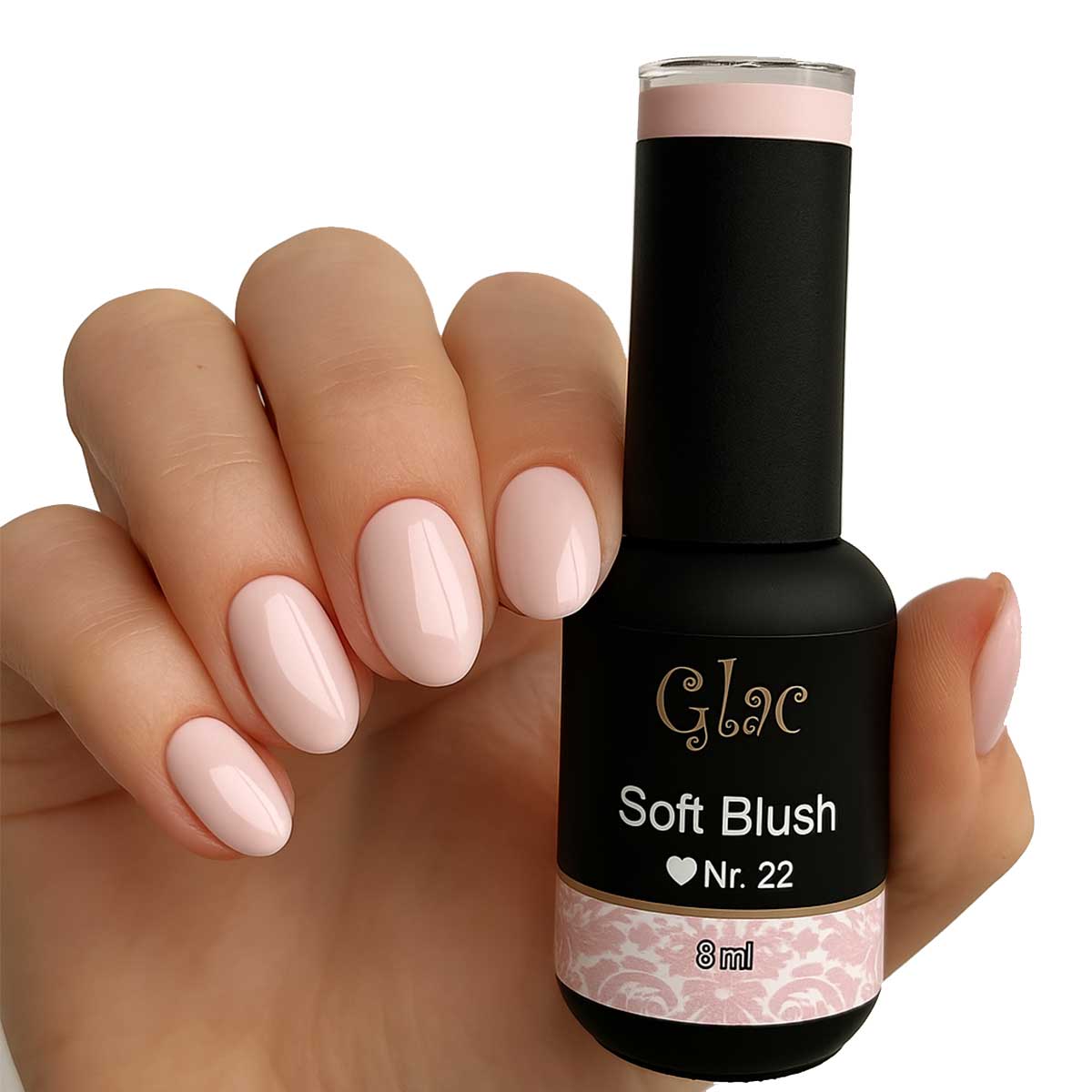 N°22 Soft Blush ontdek de vernieuwde G’lac kleuren met verbeterde formule. TPO-vrij, HEMA-vrij, Di-HEMA vrij & cruelty-free. Nu nog veiliger én mooier.