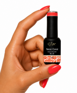 N°57 Neon Coral Trendy neon koraalkleur met Glow In The Dark effect. Een frisse zomerse gellak met intense pigmentatie en prachtige glans.
